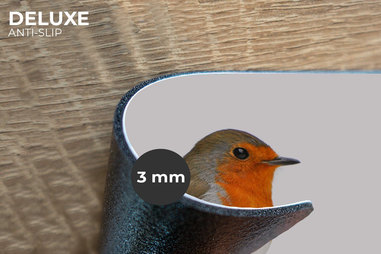 MuchoWow Platzset Rotkehlchen - Schnee - Weiß, (6-St), Platzsets, Tischset, günstig online kaufen