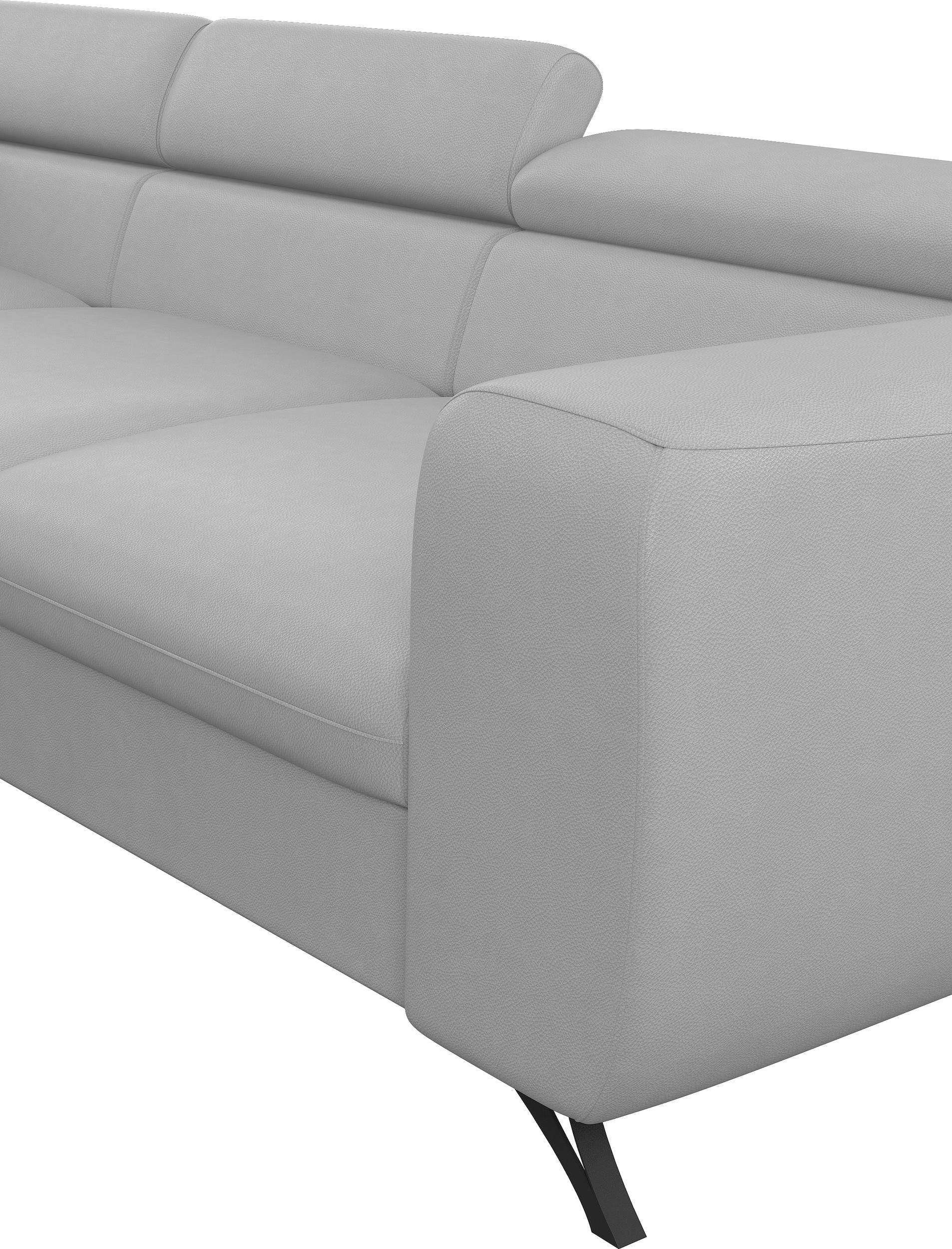 stellbar, Eckcouch, Relaxfunktion Bettkasten, L-Form, frei Stylefy mane im Ecksofa Modern oder mit rechts Design, Raum bestellbar, und links Bettfunktion Corina,