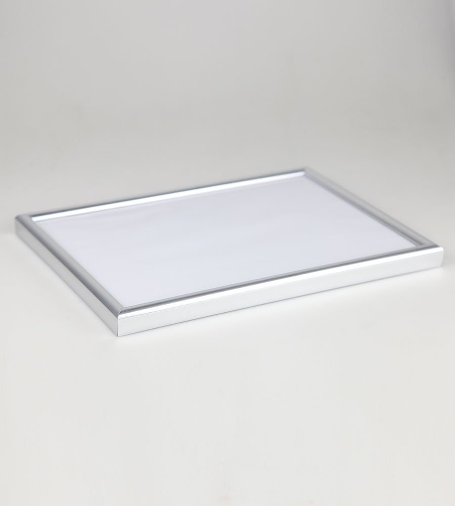 IDEAL TREND Bilderrahmen Classic Leichter Silber mit Schutz Komp ohne Kunststoffbilderrahmen Plexiglas