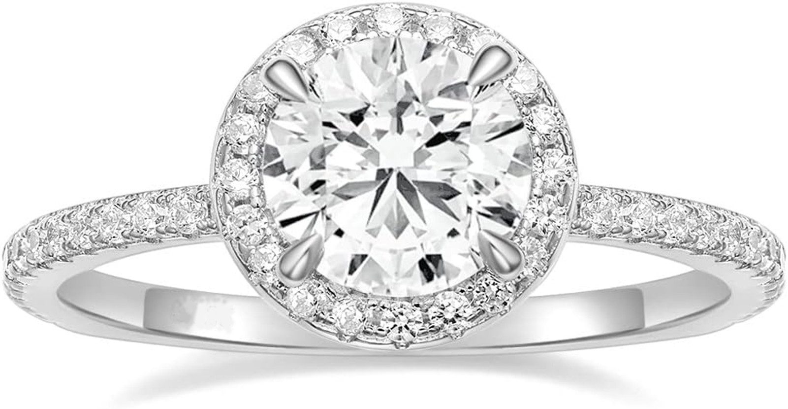 Jumpeak Diamantring 1,5 Karat 4 Klauen Labordiamantenring, 14K Gold, Verlobungsring, Jubiläumsring,Hochzeitsgeschenk,Geburtstag,kommunion geschenk