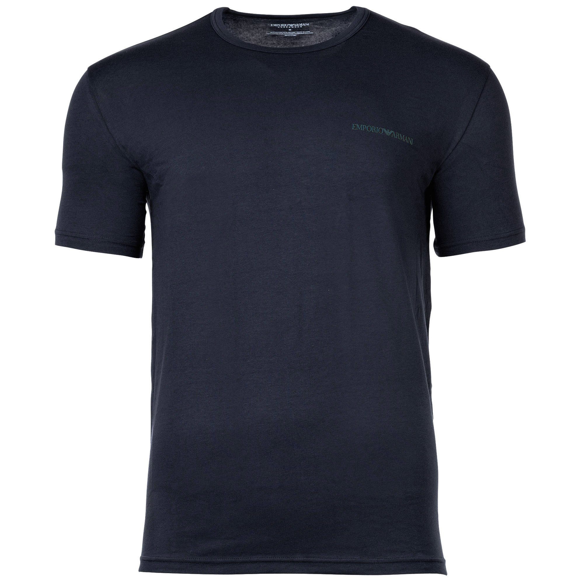 Emporio Armani T-Shirt Herren T-Shirt 2er Pack Baumwolle Pure Cotton (Packung, 2er Pack)
