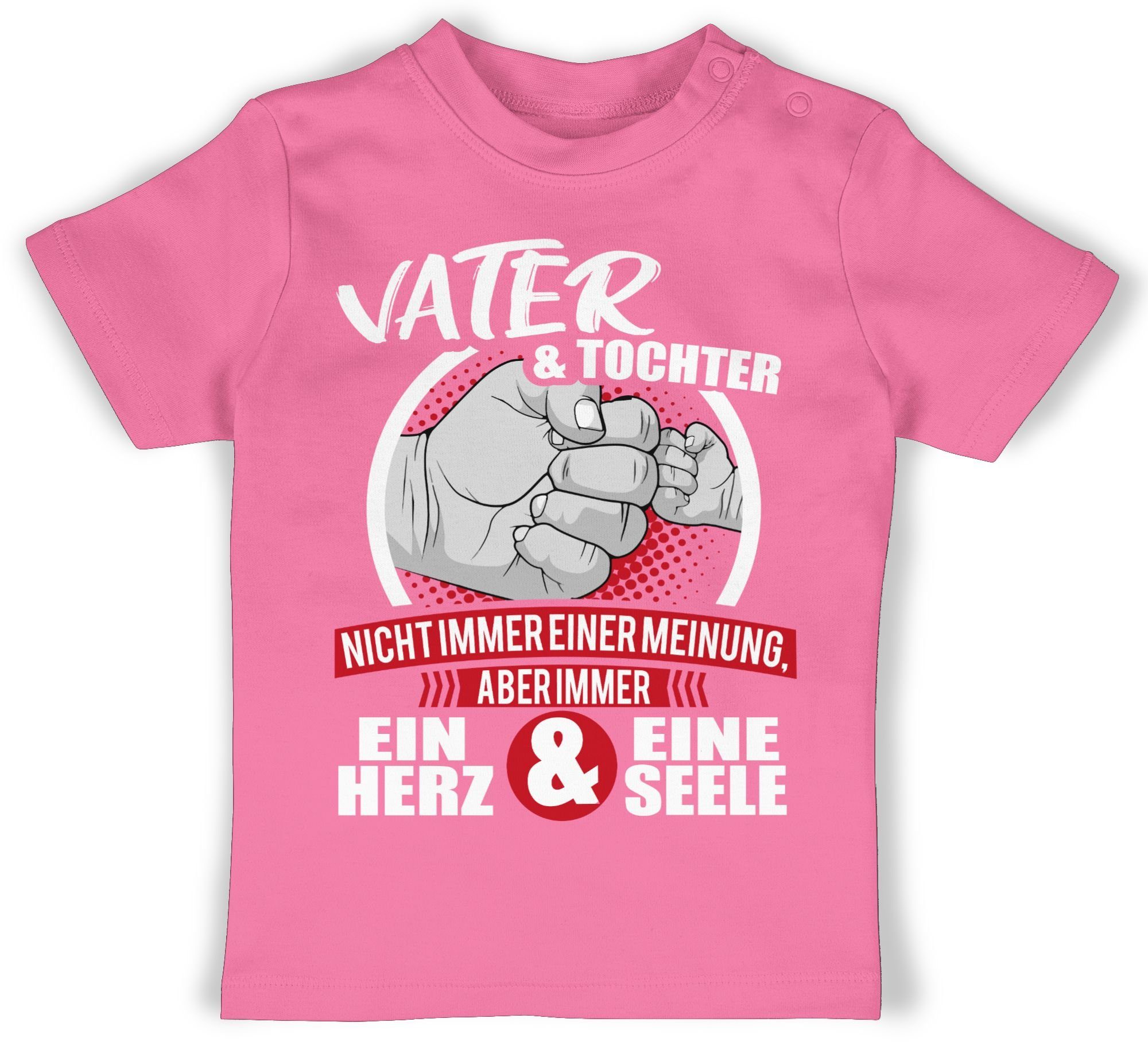 Shirtracer TShirt »Vater & Tochter Immer ein Herz & eine Seele weiß