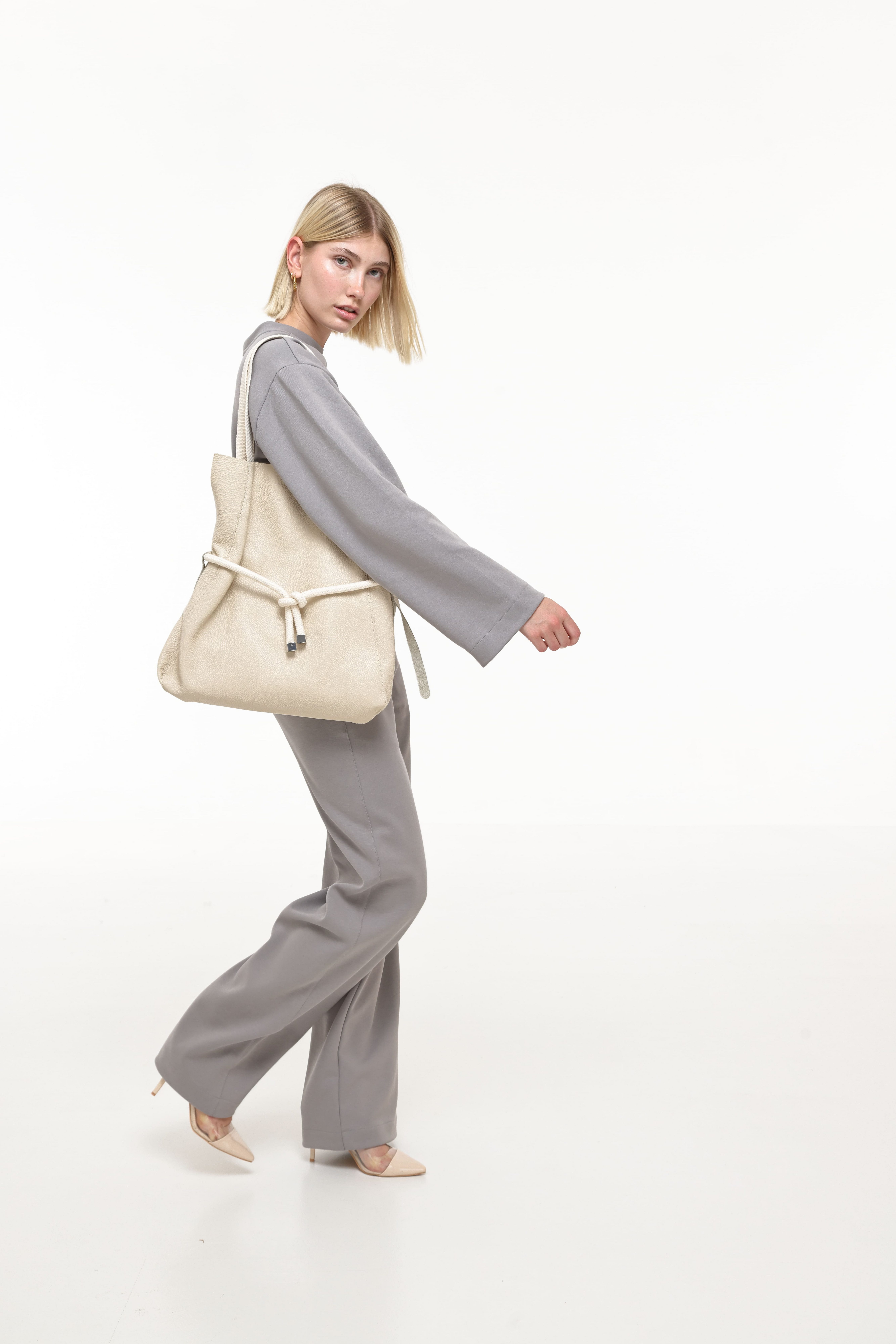 Lara Laurén Shopper Boho Nappaleder Handtasche made in Italy (Shopper mit herausnehmbarer Innentasche., 2-tlg., mit Innentasche, Schutzbeutel), echt Leder
