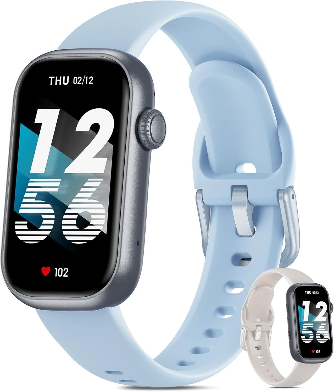 BOALZETD QS50 Smartwatch (3,7 cm, android ios), Schlanke Smartwatch mit 1.47" Display, 10 Tagen Laufzeit