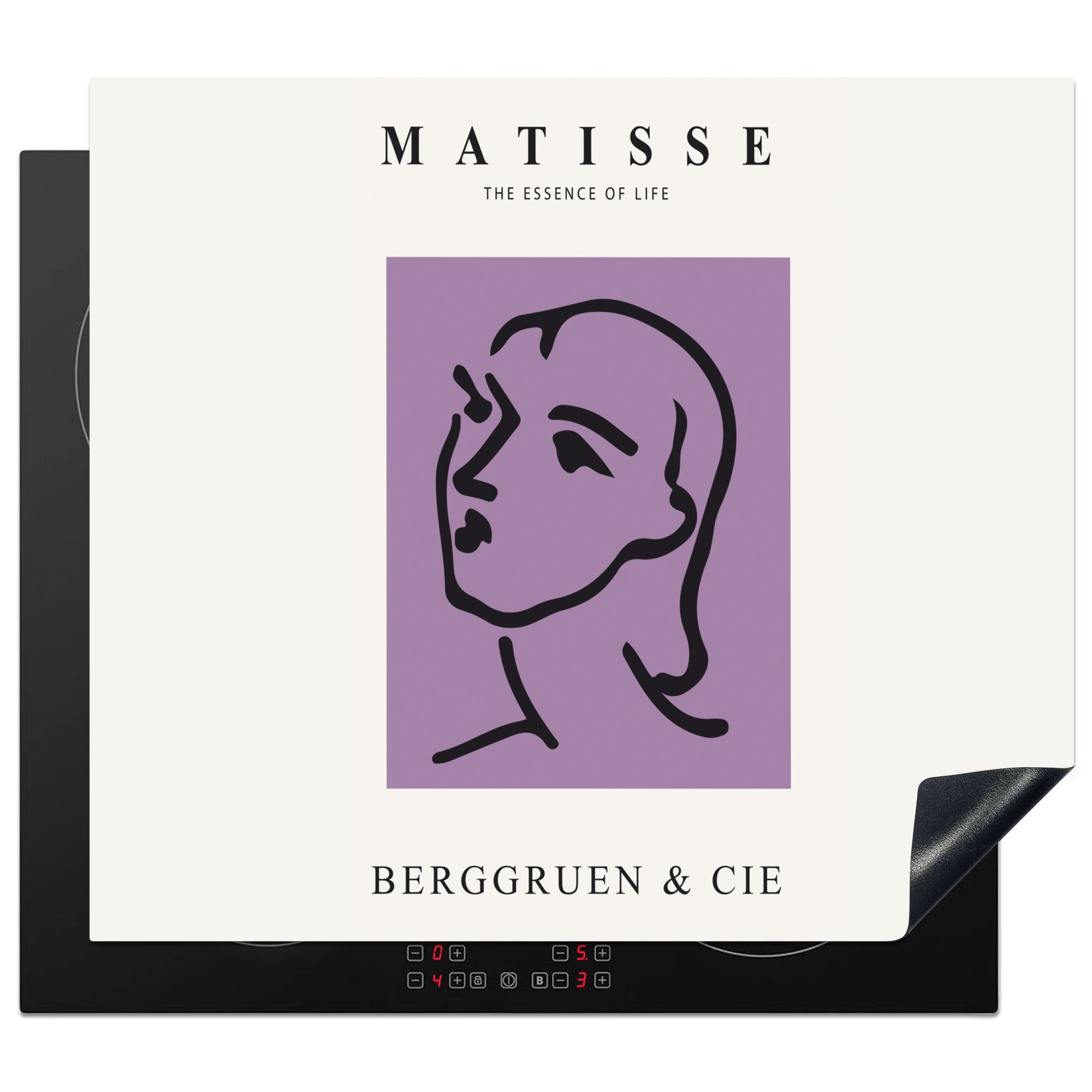 MuchoWow Herdblende-/Abdeckplatte Matisse - Abstrakt - Alte Meister - Frau, Vinyl, (1 tlg), 60x52 cm, Mobile Arbeitsfläche nutzbar, Ceranfeldabdeckung