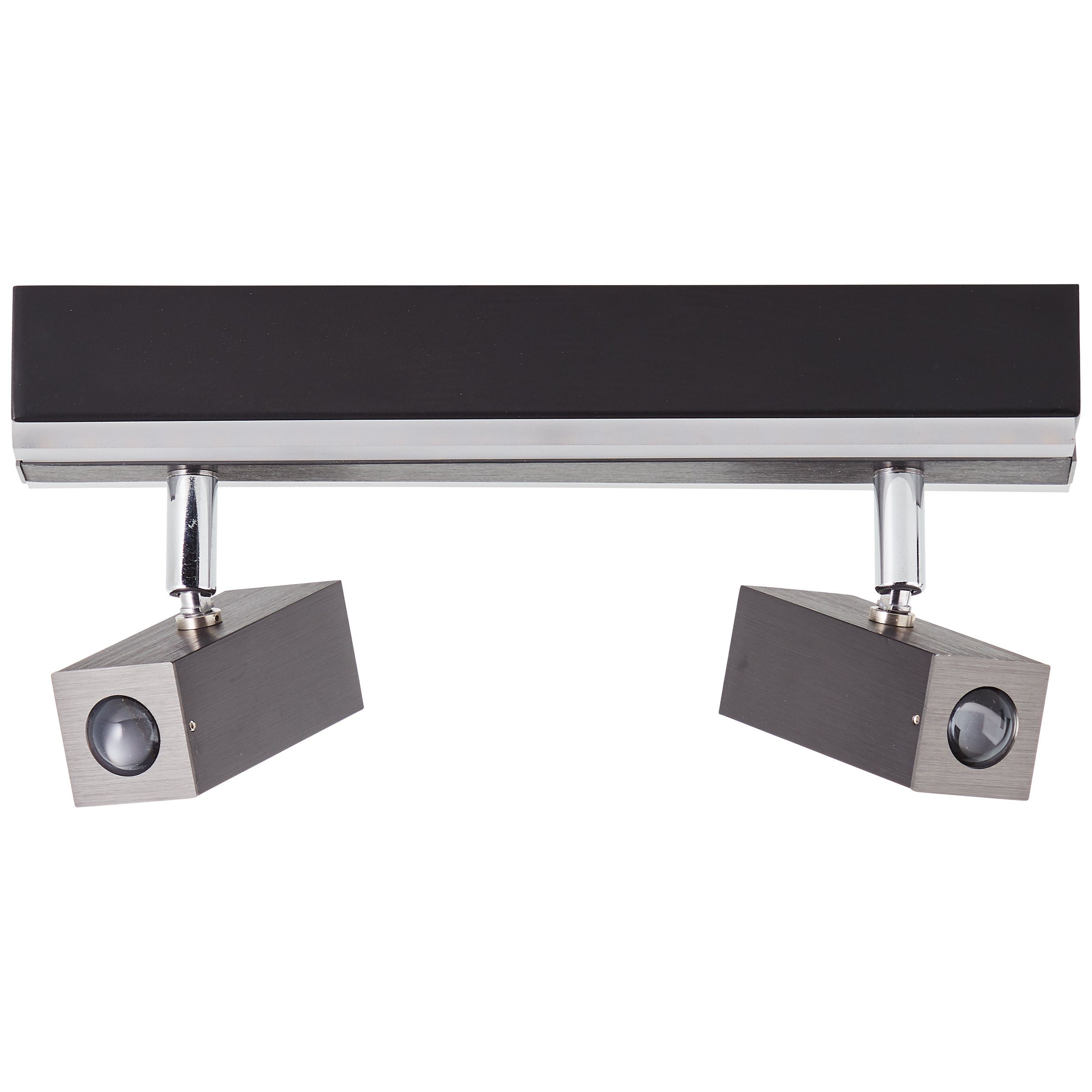 Brilliant Deckenleuchte Howle, Howle 2flg W, Spotbalken schwarz LED Mit Metall/Textil 14 Memory-Funktion aluminium/schwarz