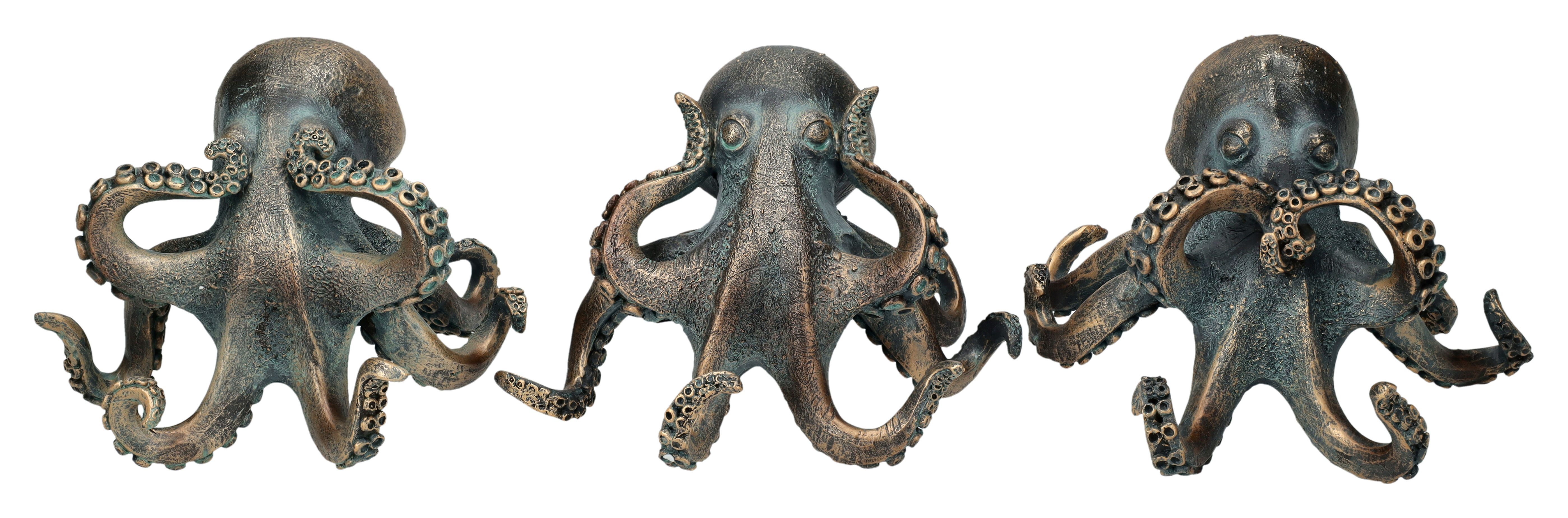 Figuren Shop GmbH Tierfigur Kraken Figuren 3er Set - Nichts Böses - Tierfigur Deko Tintenfisch