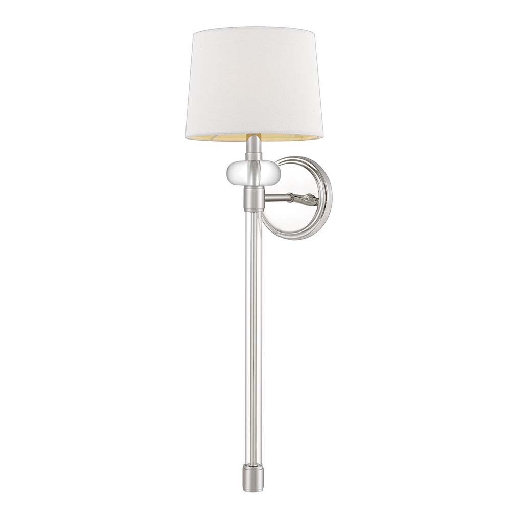 Elstead LIGHTING LED Wandleuchte, Leuchtmittel nicht inklusive, Wandleuchte Flurleuchte Fackelleuchte Wohnzimmerlampe Stahl Stoff H