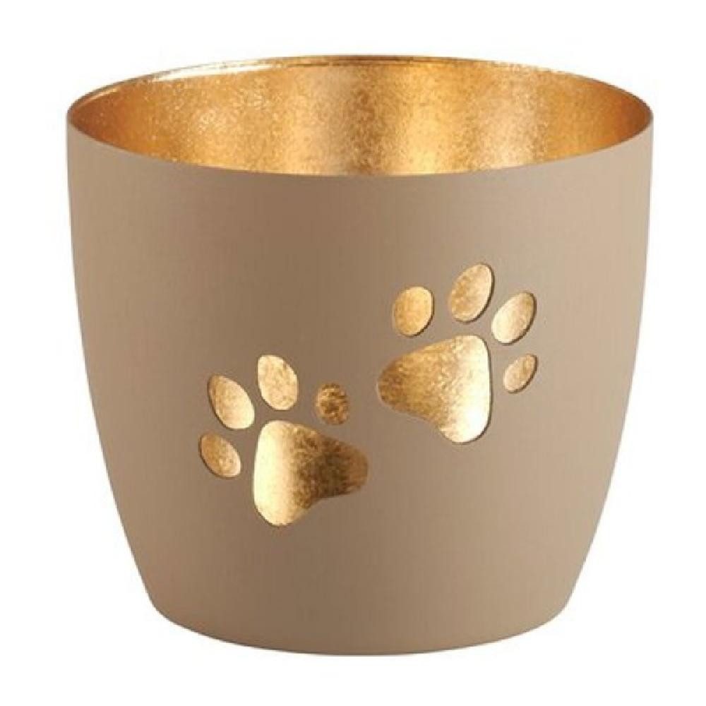 Giftcompany Windlicht Windlicht Madras Pfoten Sandstone/Gold günstig online kaufen