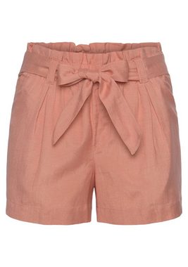 LASCANA Shorts (mit Bindegürtel) im Paperbag-Stil aus Leinenmix, kurze Hose, Leinenhose