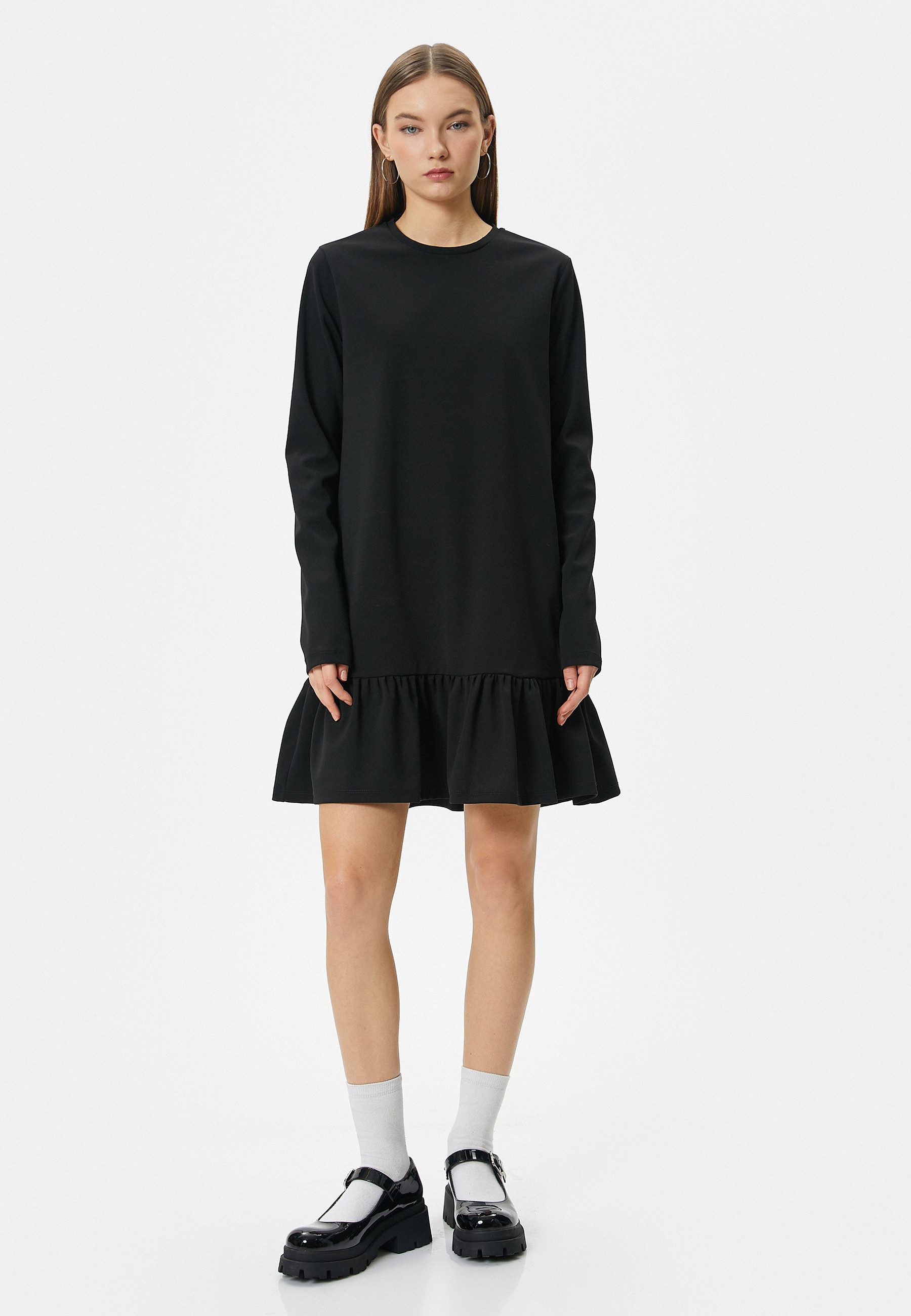 Koton Volantkleid Mini Länge Basic Volantkleid