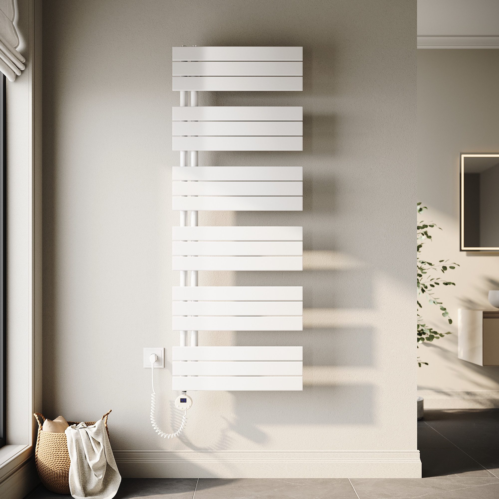 SONNI Designheizkörper Handtuchwärmer mit Heizung, programmierbarer Zeit un günstig online kaufen