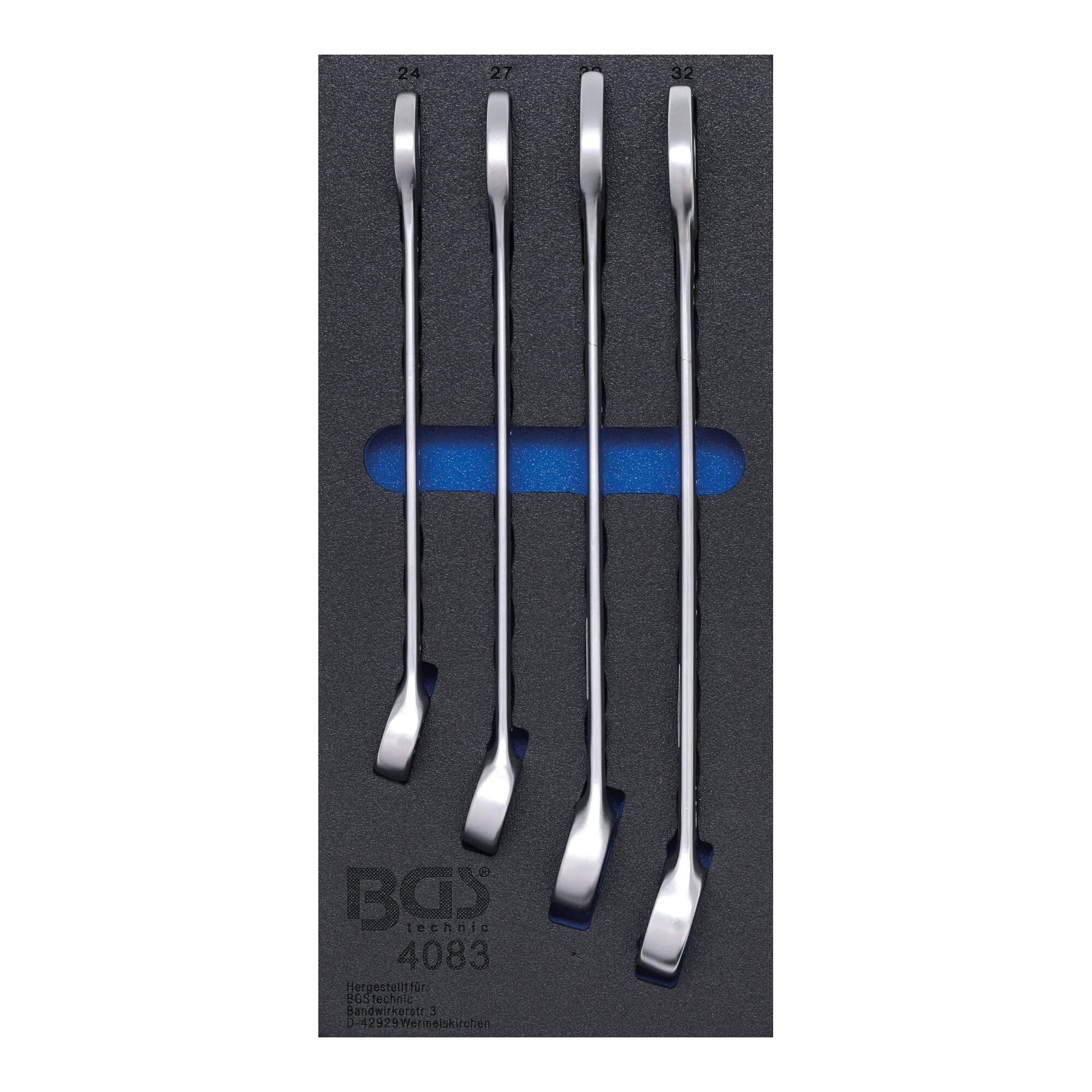 BGS technic Maulschlüssel BGS Werkstattwageneinlage 1/3: Maul-Ringschlüssel-Satz SW 24 - 32 mm 4