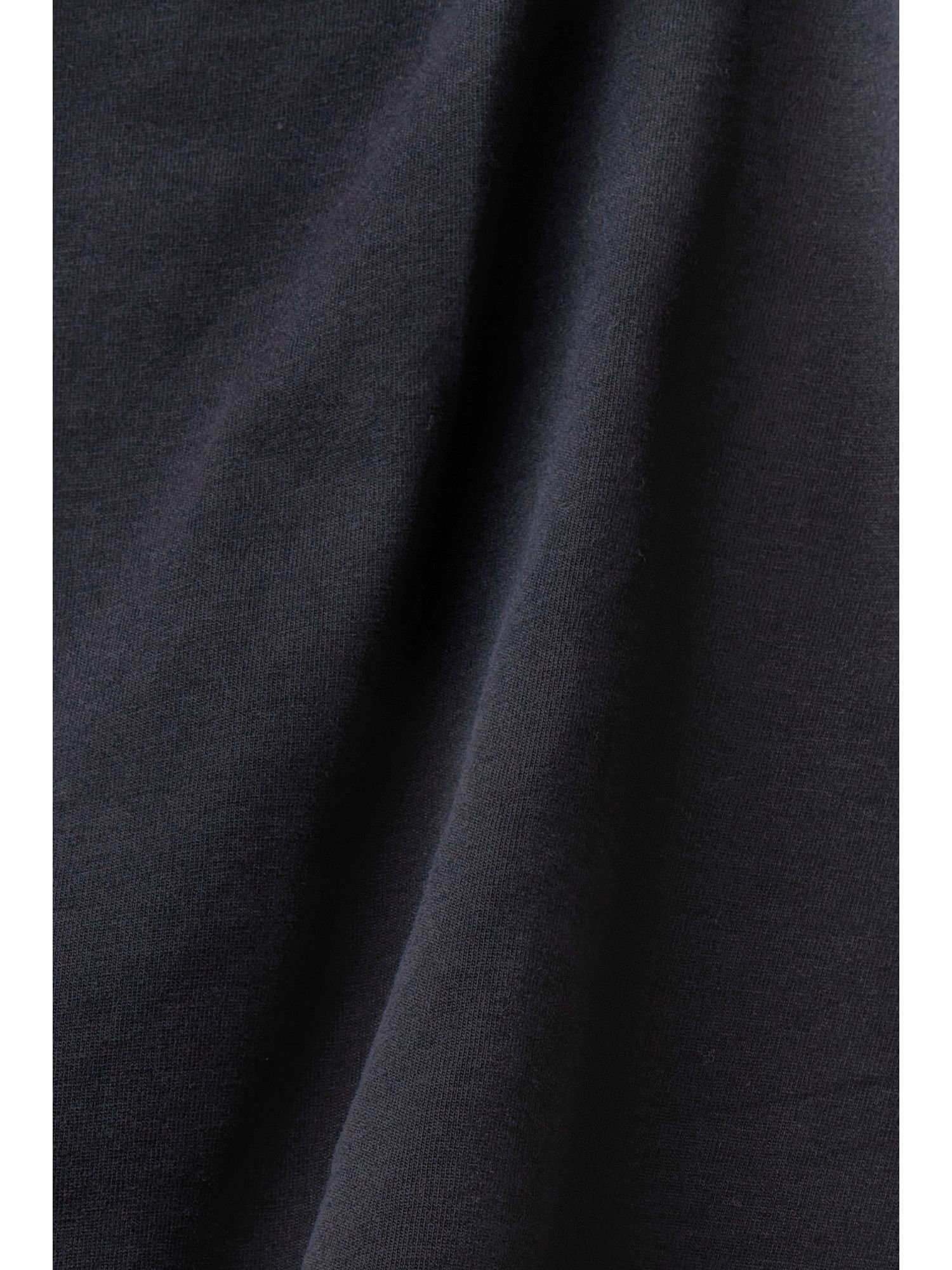 Knöpfen Longsleeve (1-tlg) V-Ausschnitt mit BLACK Langarmshirt und Esprit