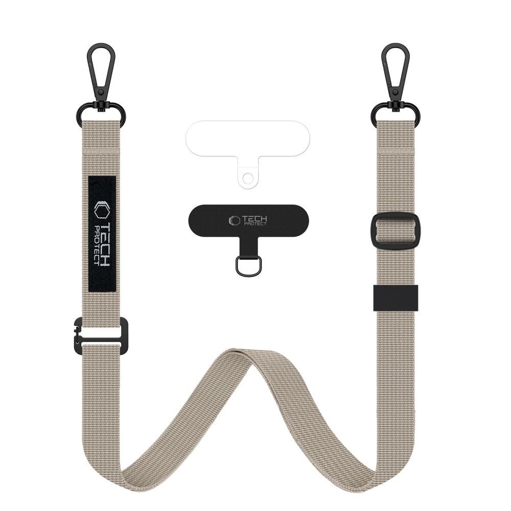 TECH PROTECT Handykette Umhängeband Handgelenkschlaufe Schlüsselband, 2-in-1, verstellbar 91-157 cm, Karabiner