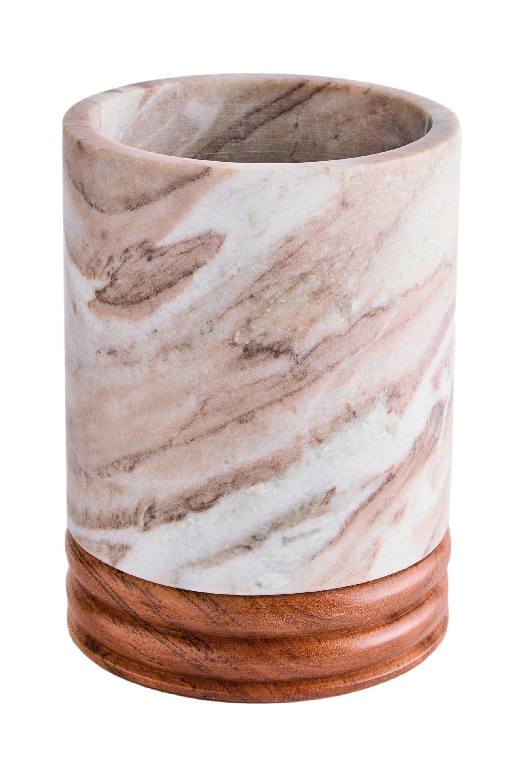 Next Besteckhalter N Premium Utensilo aus Mamor und Holz, (1-tlg)