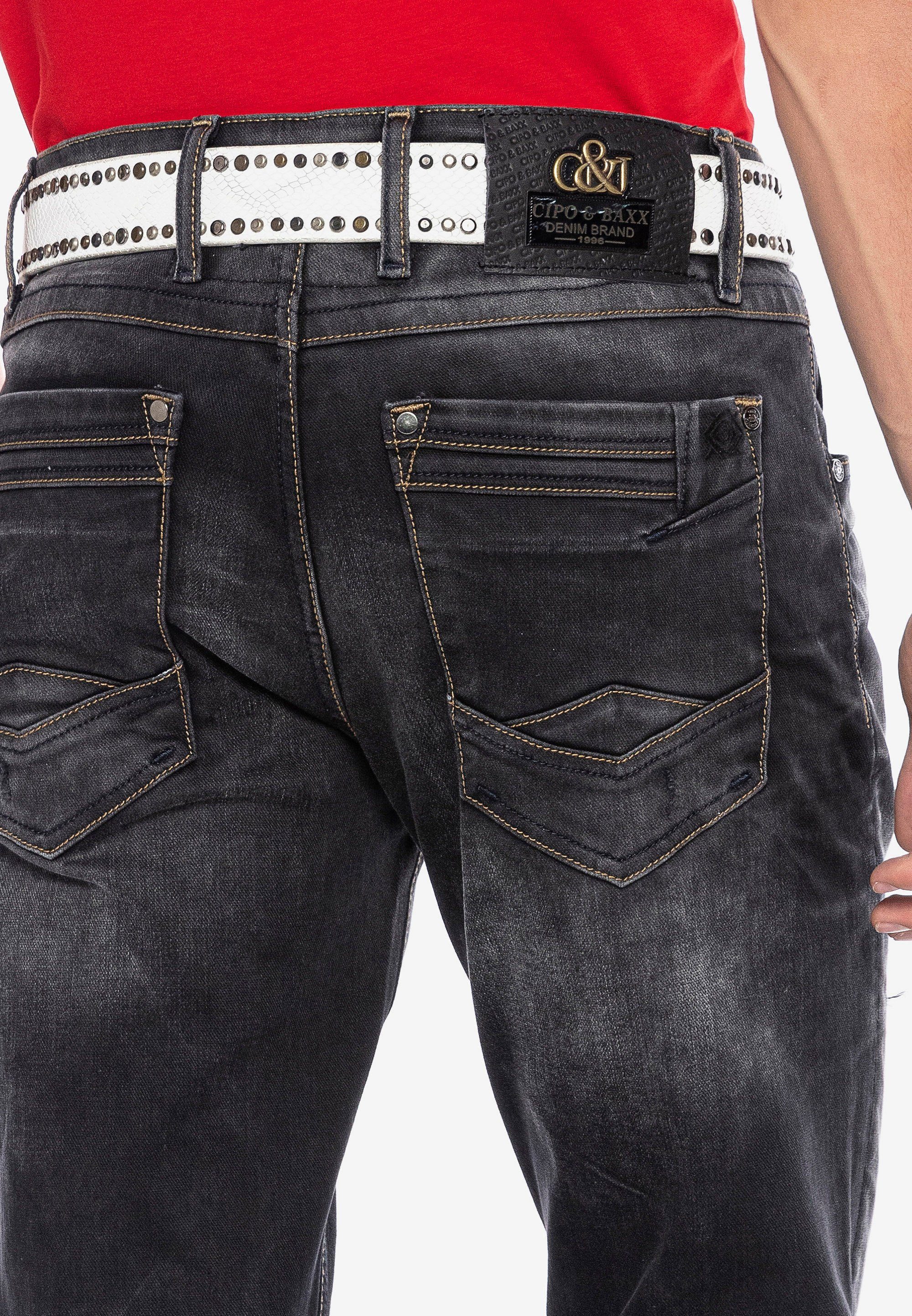 Look modischen Cipo & im Baxx Straight-Jeans
