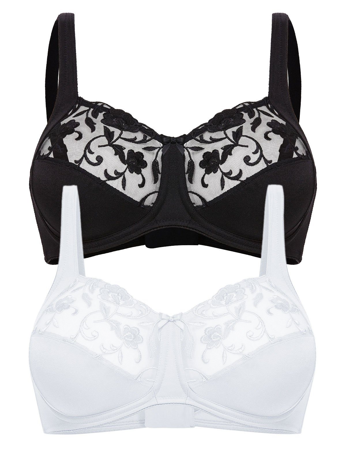 Felina Set: Bügelloser BH 2er Pack BH ohne Bügel Moments (Spar-Set, 2-tlg) -