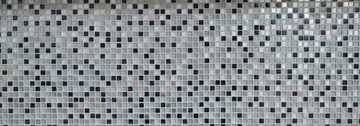 Mosani Mosaikfliesen Glasmosaik Mosaikfliese Edelstahl silber schwarz grau