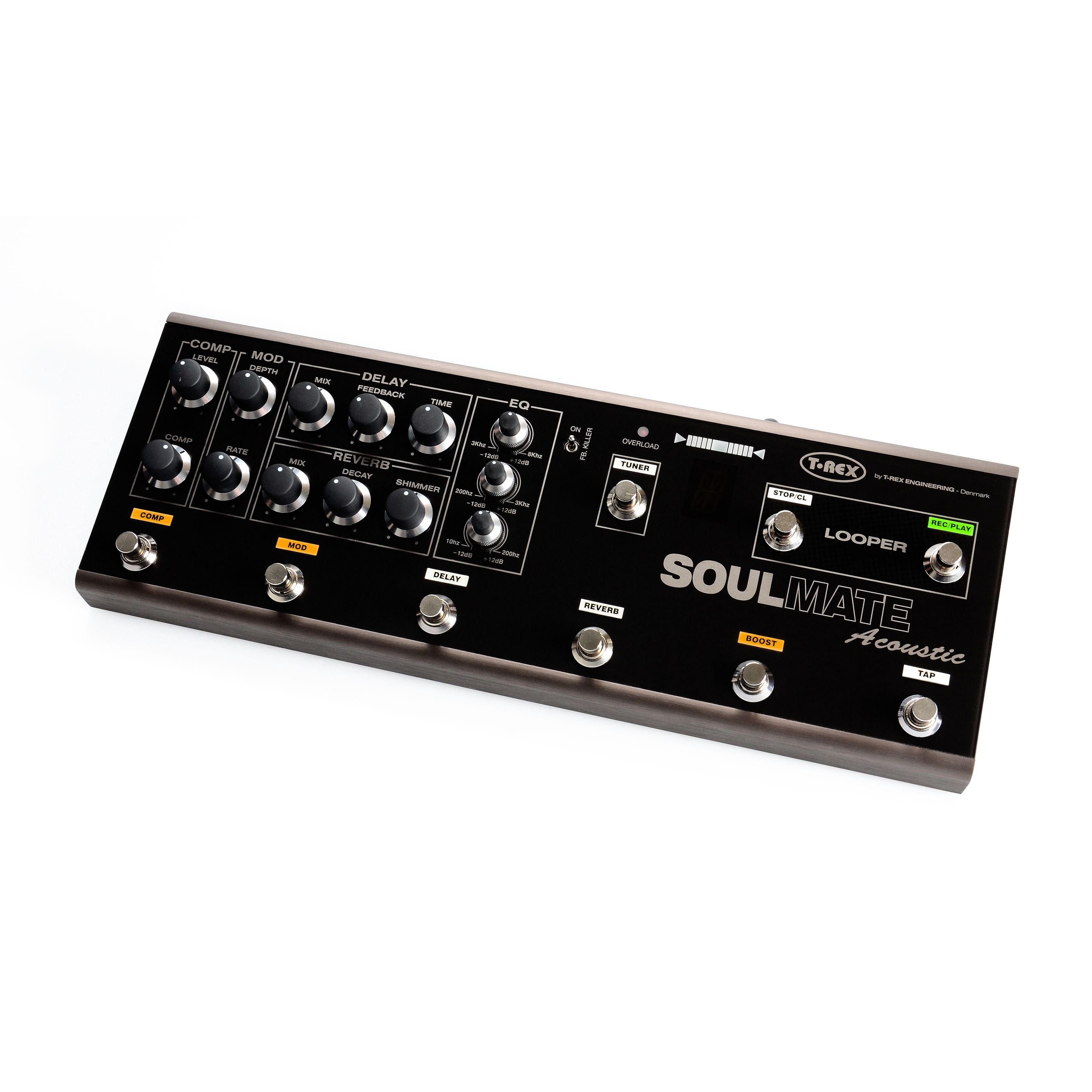 T-Rex Musikinstrumentenpedal, (Akustikgitarren Verstärker, Effekte für Akustikgitarren Verstärker), Soulmate Acoustic - Effektgerät für Akustikgitarren