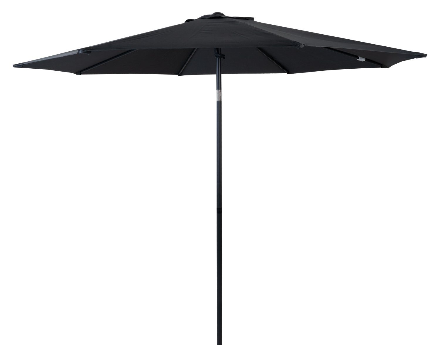 doppler® Sonnenschirm DERBY, Schwarz, Ø 270 cm, Aluminium, Neigbar, Polyesterschirm, ohne Schirmständer