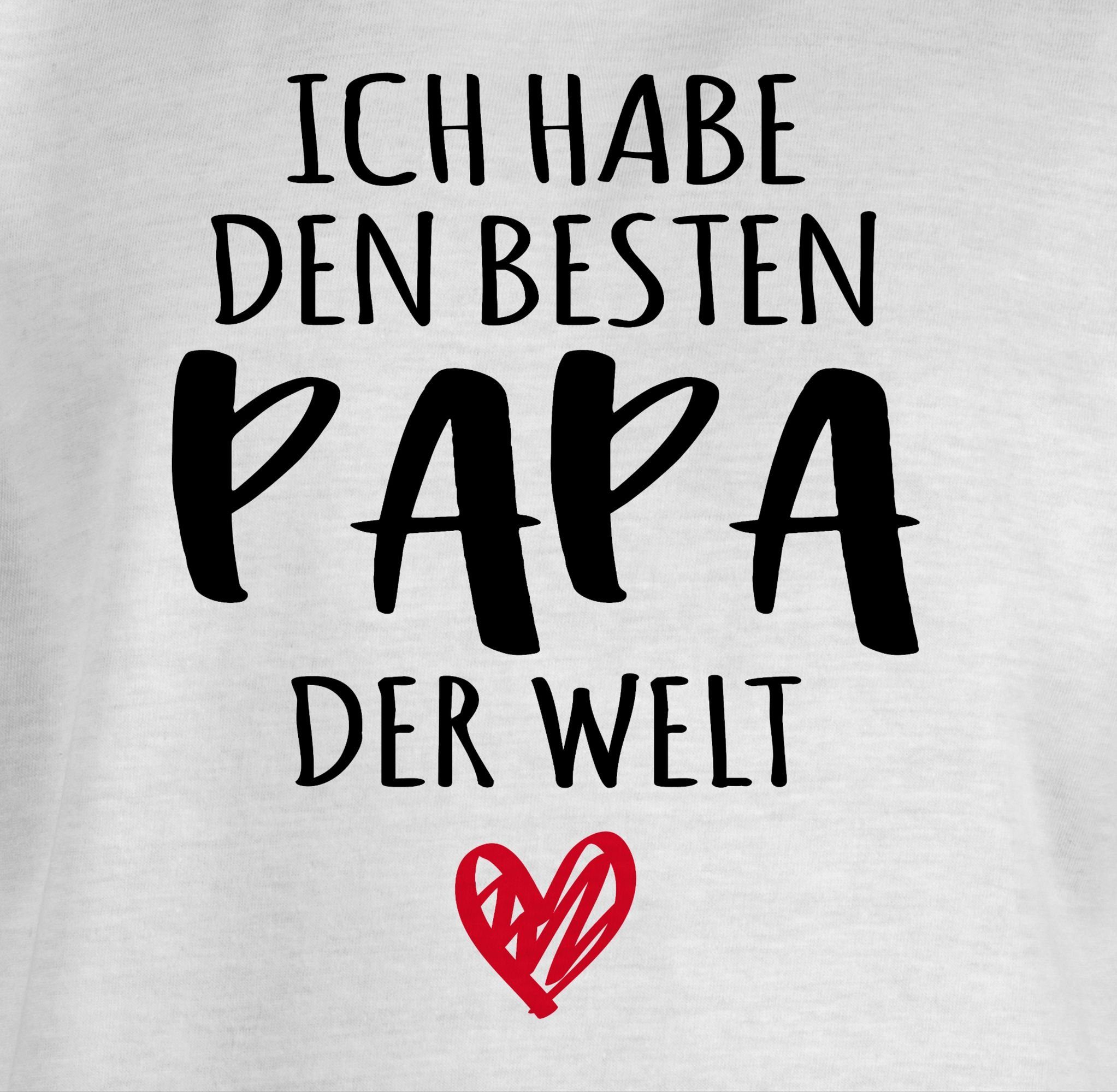 der Papa ist Welt Sohn den T-Shirt Shirtracer habe - Papa der besten Beste Kinder 2 Geschenk Bester Papa Ich Tochter Weiß &