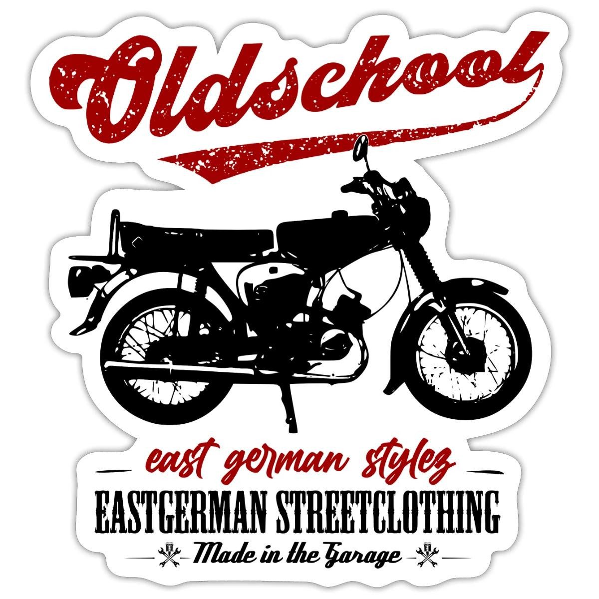 Spreadshirt Aufkleber Oldschool Simson S51 - DDR - East German Flair Sticker Aufkleber