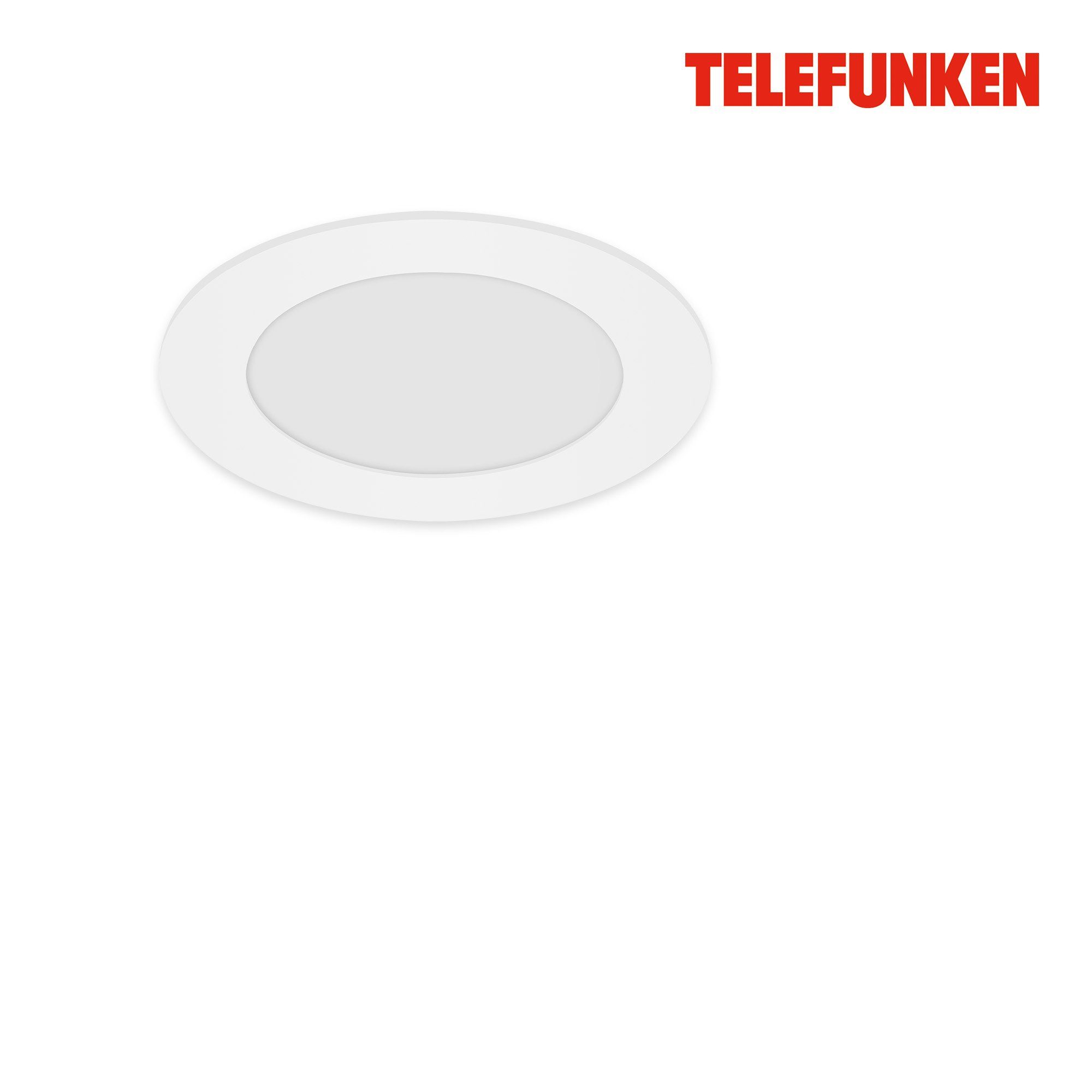 Telefunken LED Smart Ø12cm RGB 309306TF, CCT Kaltweiß, Beleuchtung Wifi verbaut, weiß Farbwechsler, LED Einbaulampe Neutralweiß, Warmweiß, fest Einbauleuchte Tageslichtweiß