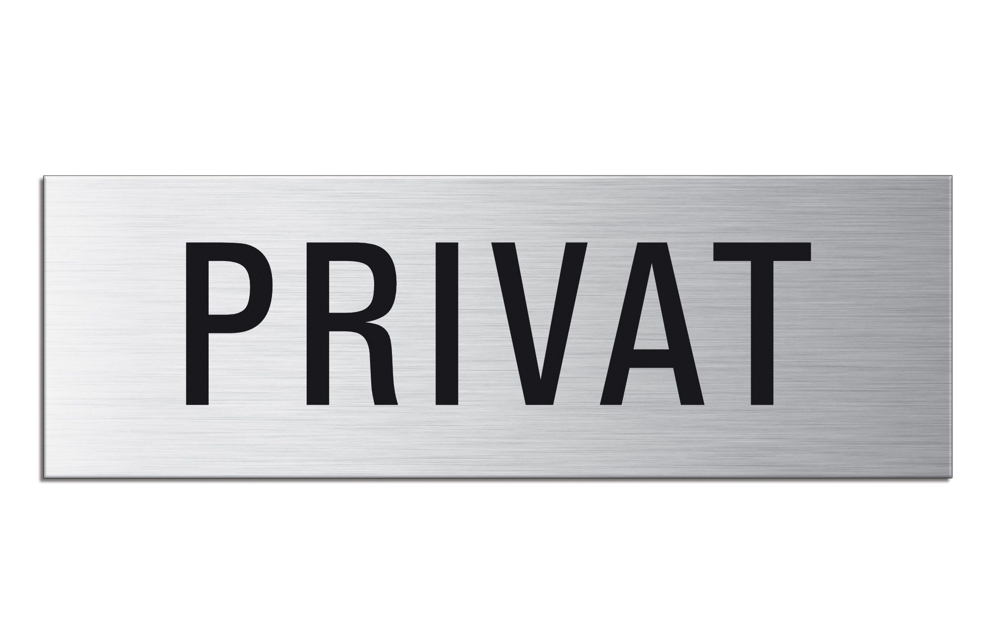 OFFORM DESIGN Hinweisschild Privat Schild 240x80 mm Aluminium selbstklebend, (1 St)
