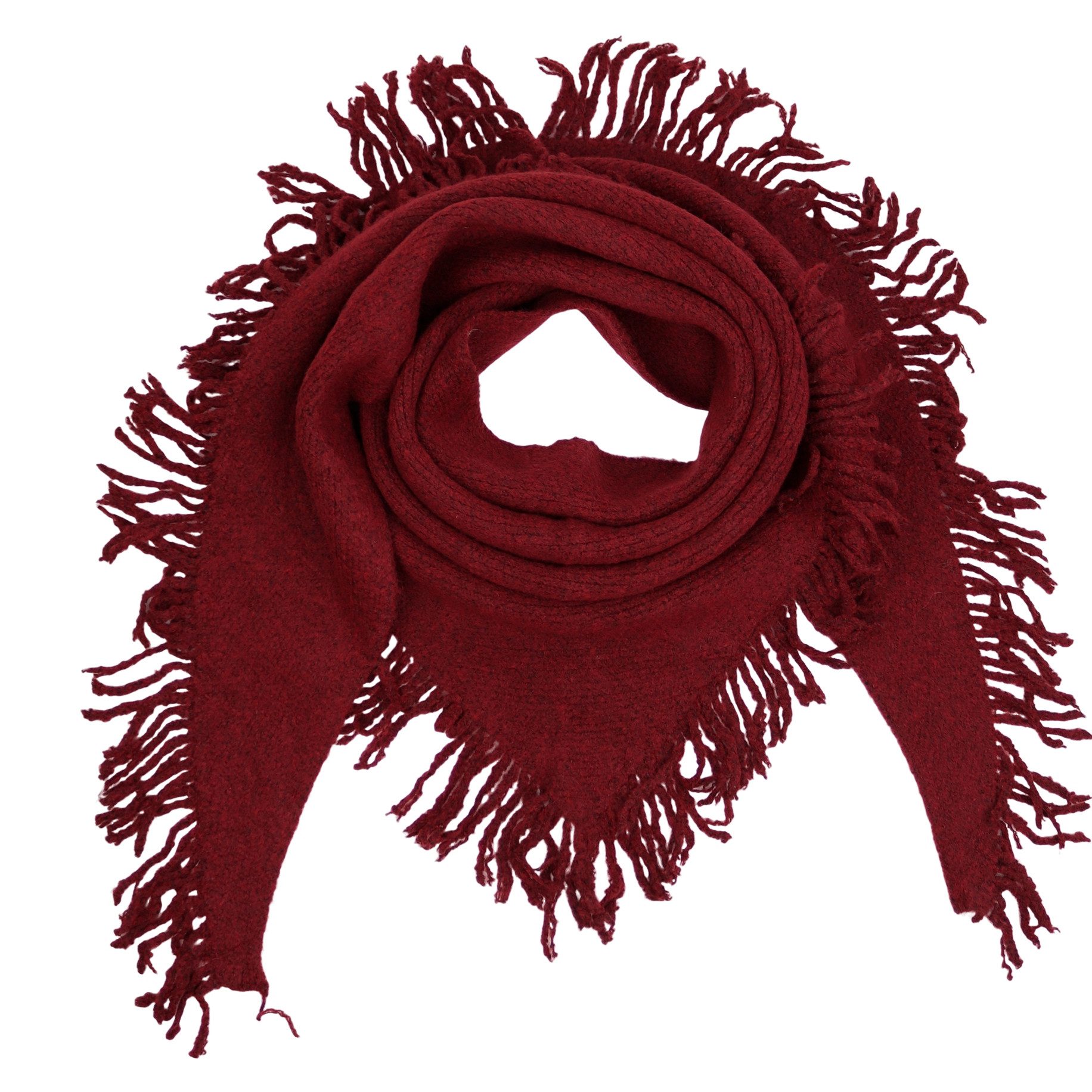 MIRROSI Strickponcho Damen Poncho Cape Dreieckstuch 2 in 1 mit Fransen günstig online kaufen