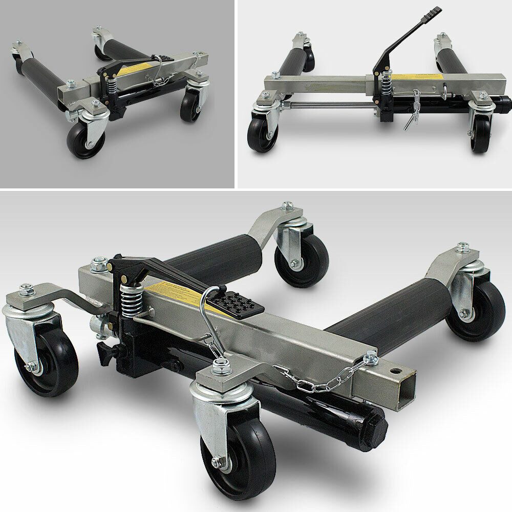 Bituxx Rangierwagenheber Rangierhilfe inkl. Wagenheber Silber, 1-tlg., MS-15198