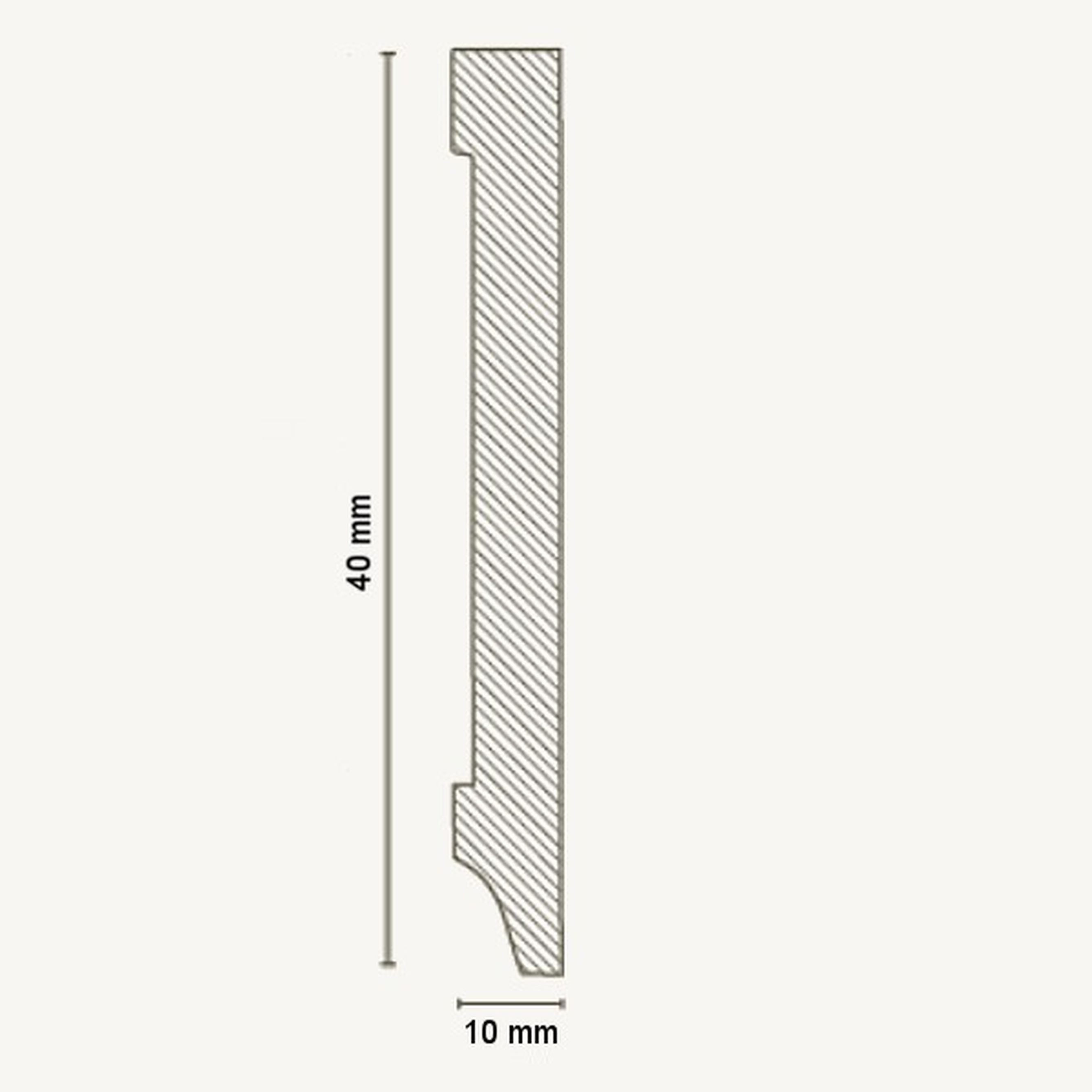 PROVISTON Плінтуси-Aussenecke 10 x 40 x 400 mm Aussenwinkel MDF-Kern foliert Weiß by PROVISTON, 2-St.