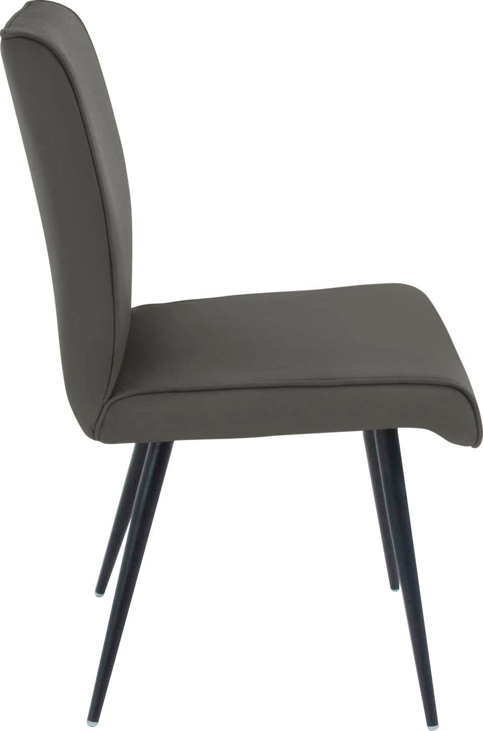 K+W Komfort & Metallfüße Keder Sitz, I Fußstuhl und Wohnen umlaufenden Giacomo St), (1 4-Fußstuhl 4mm mit am 4- Rücken