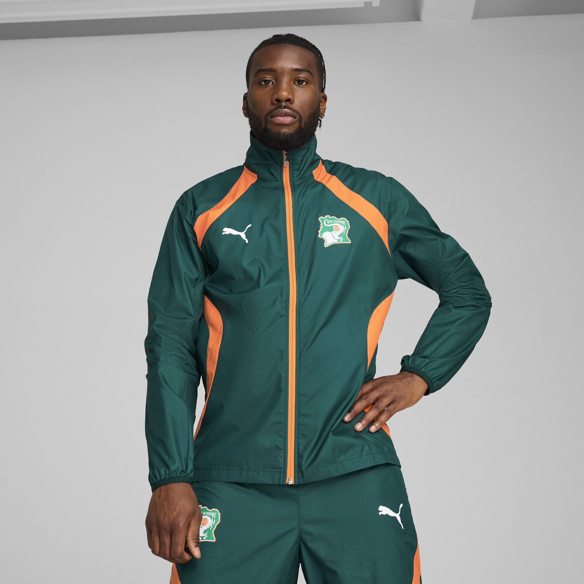 PUMA Trainingsjacke Elfenbeinküste 2025 Gewebte Aufwärmjacke Herren günstig online kaufen