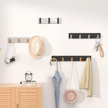 Lubgitsr Garderobenhalter Garderobenhaken Wand Moderne, Faltbarer Kleiderhaken mit 5 Beweglichen