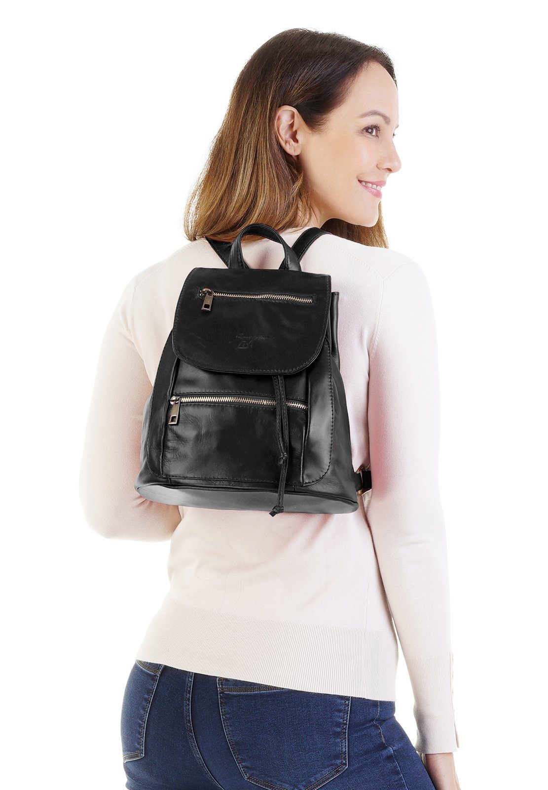 Samantha Look Cityrucksack, echt Leder, Made in Italy günstig online kaufen