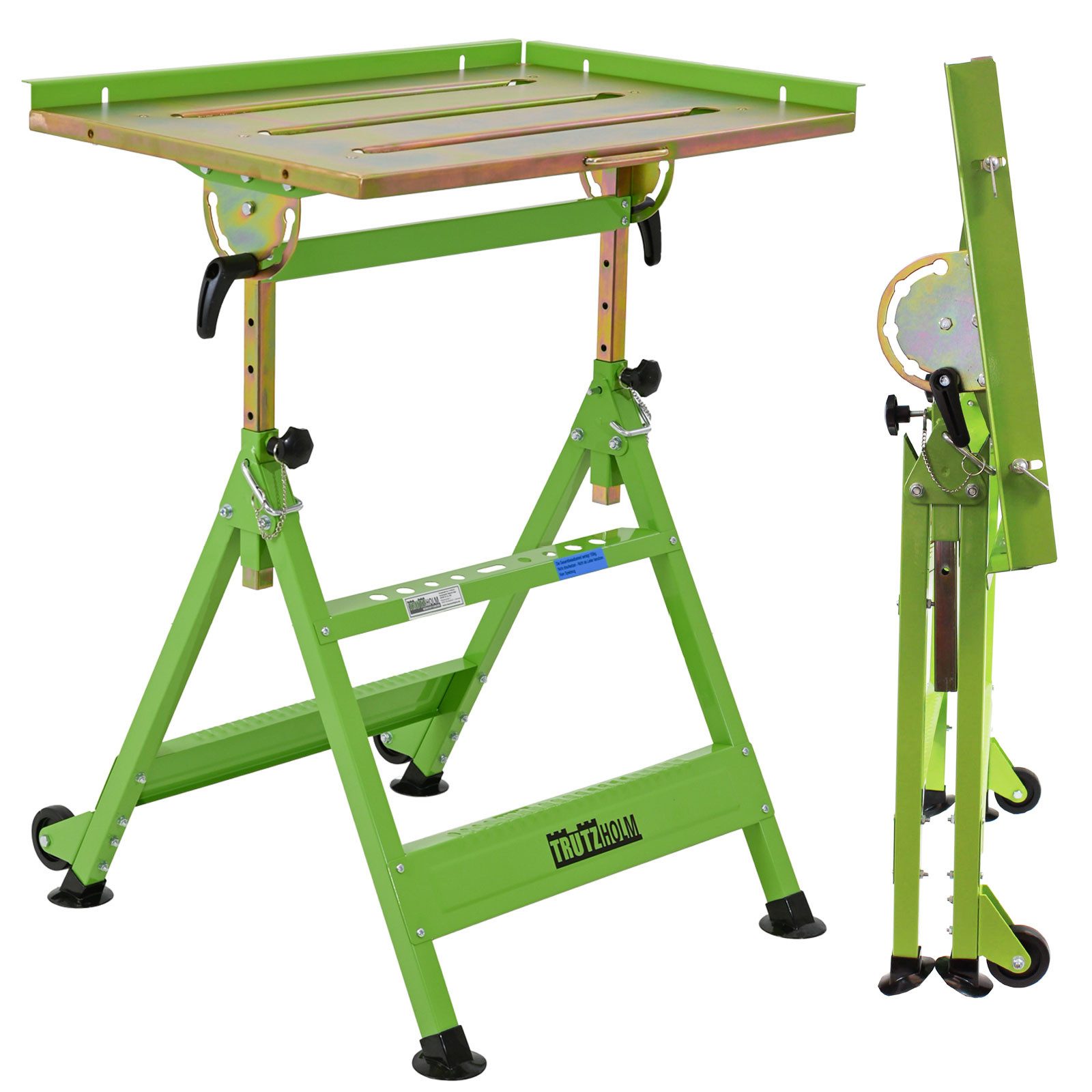 TRUTZHOLM Werkbank Schweißtisch höhenverstellbar 77-92 cm Arbeitstisch neigbar bis 90°