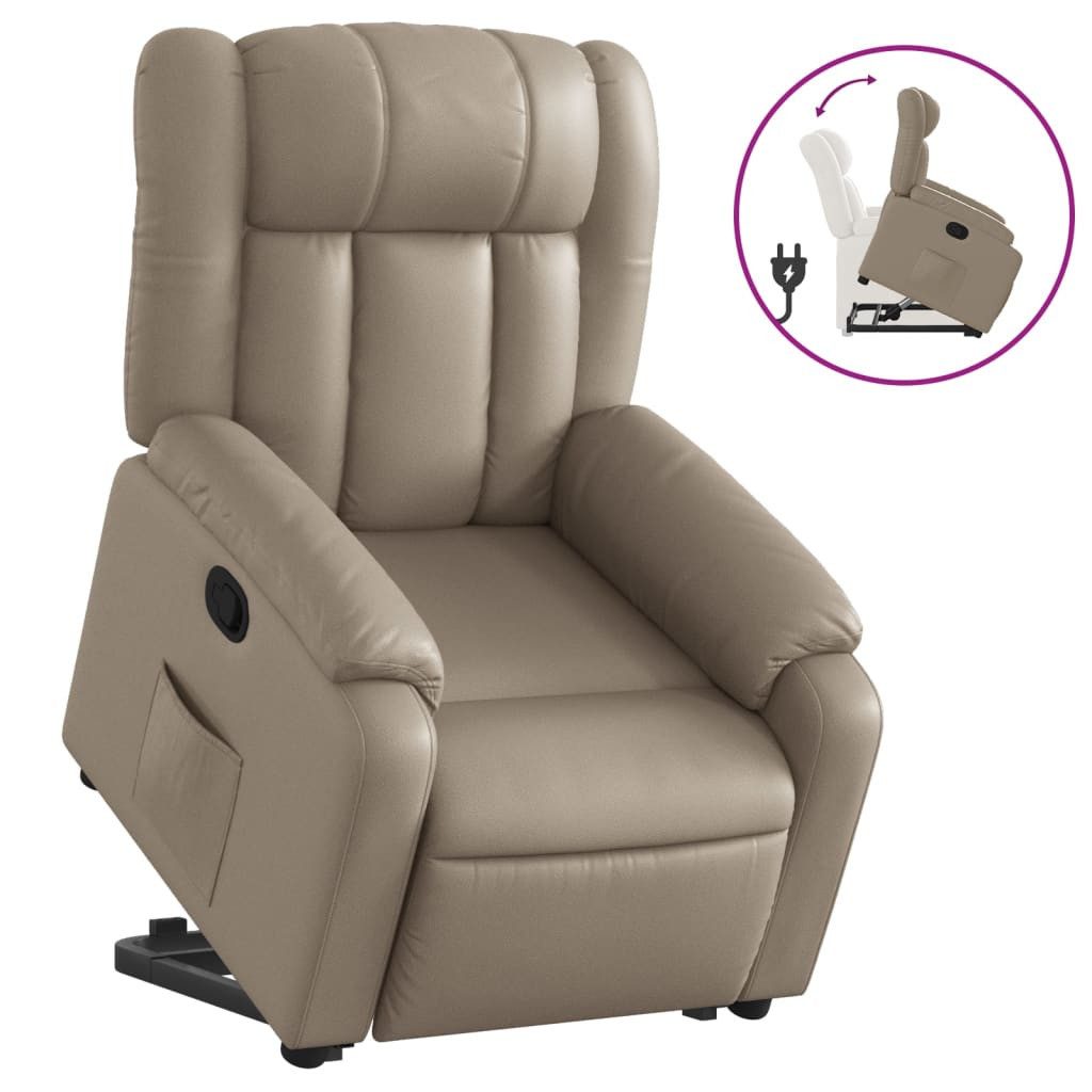 vidaXL Sessel Relaxsessel mit Aufstehhilfe Cappuccino-Braun günstig online kaufen