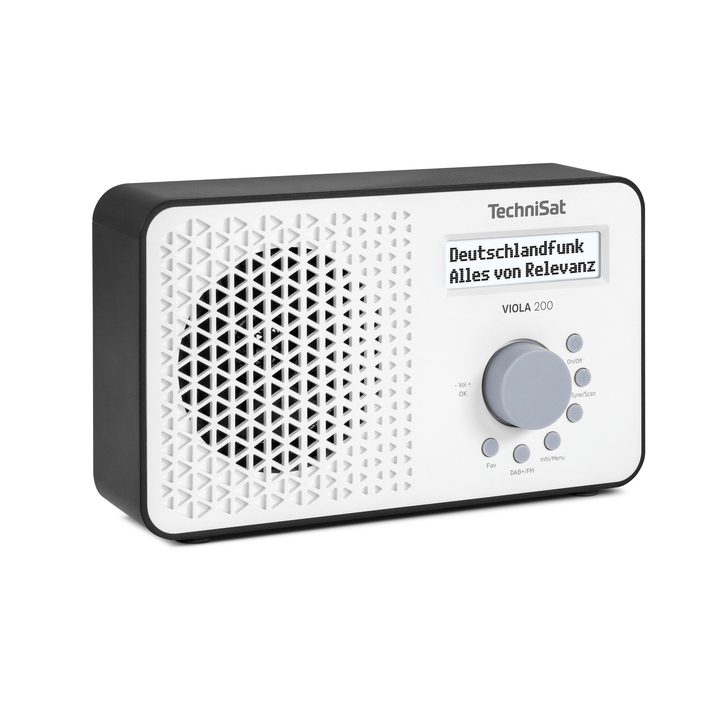 TechniSat VIOLA 200 Digitalradio (DAB) (Digitalradio (DAB), FM-Tuner mit RDS, 1 W, Dimmbares Display, kompakt, Netz- und Batteriebetrieb)
