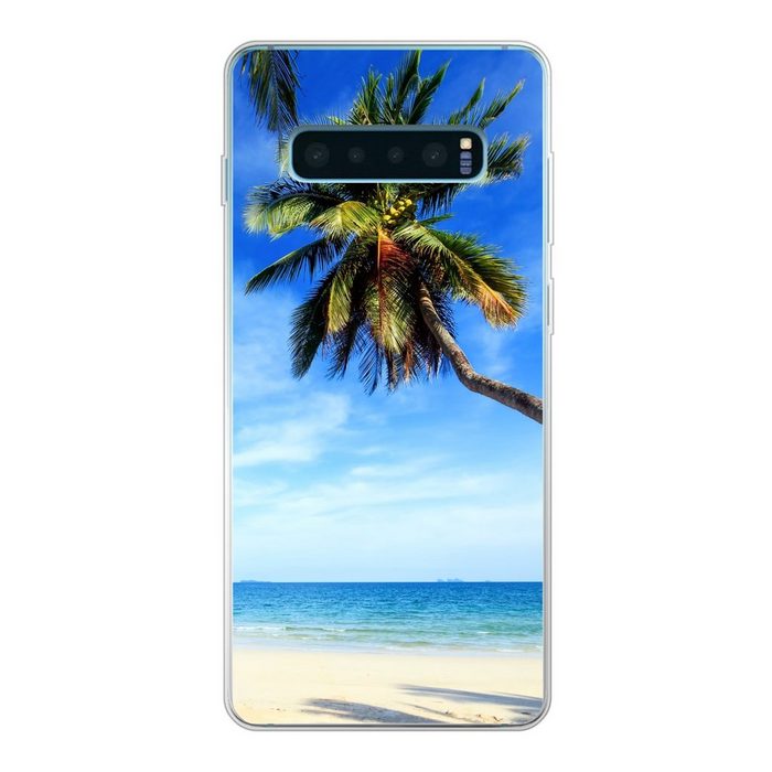 MuchoWow Handyhülle Palmen - Strand - Meer Phone Case Handyhülle Samsung Galaxy S10 Lite Silikon Schutzhülle