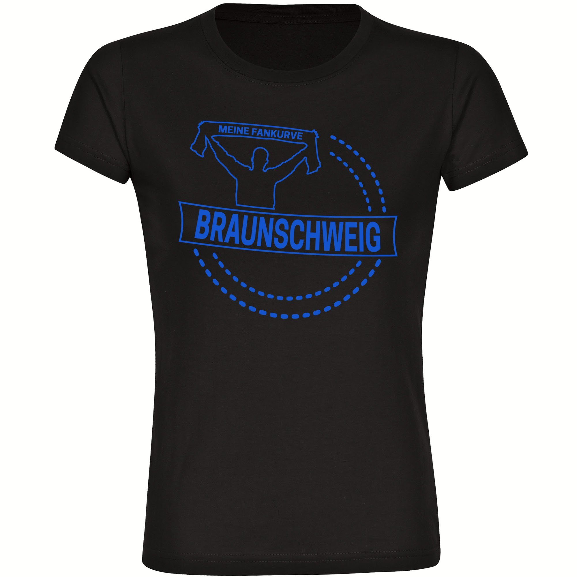 multifanshop T-Shirt Damen Braunschweig - Meine Fankurve - Frauen