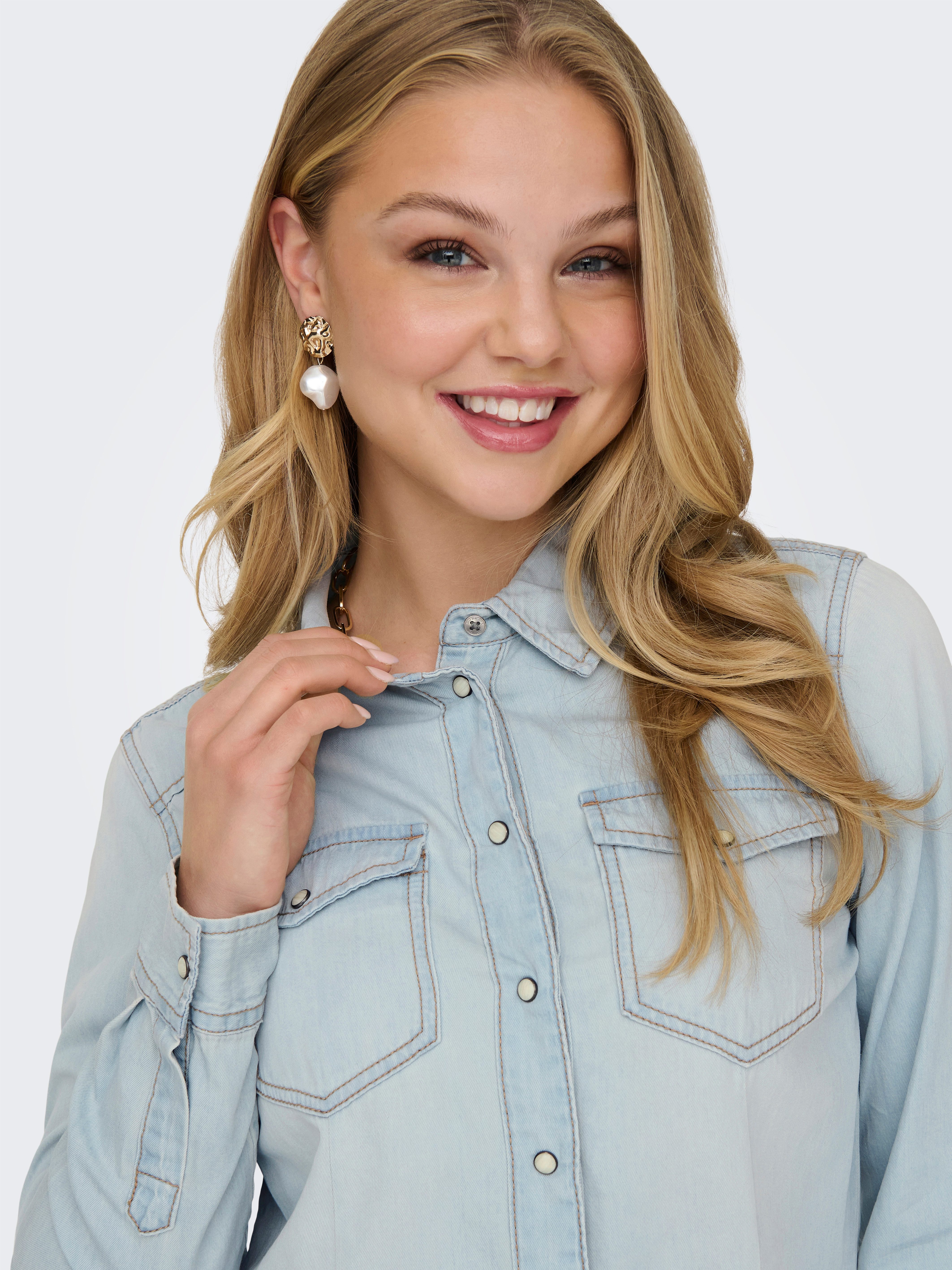 ONLY Jeansbluse ONLALEXA L/S DNM SHIRT FS NOOS