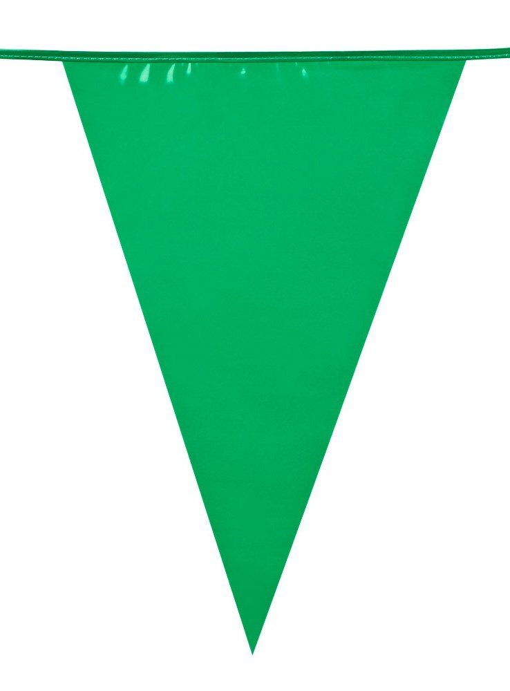 Boland Hängedekoration Grüne Wimpelkette 10 m, Raumdekoration für Geburtstage, Mottopartys und Events!