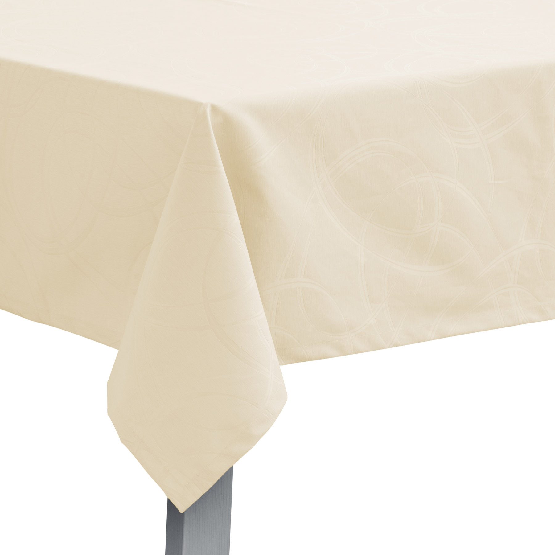 PICHLER Tischdecke Tischdecke Loop Rechteck 130/220 weiß (1-tlg), Tischdecke Tischläufer Fest Feier Kommunion