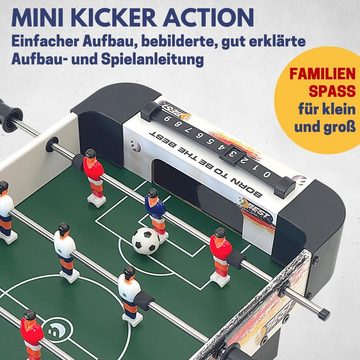 Best Sporting Mini-Tischkicker Mini Tischkicker Kinder Nation in 53 x 31 cm I Kickertisch, Tischfußball mit 12 Spielern und 2 Bällen