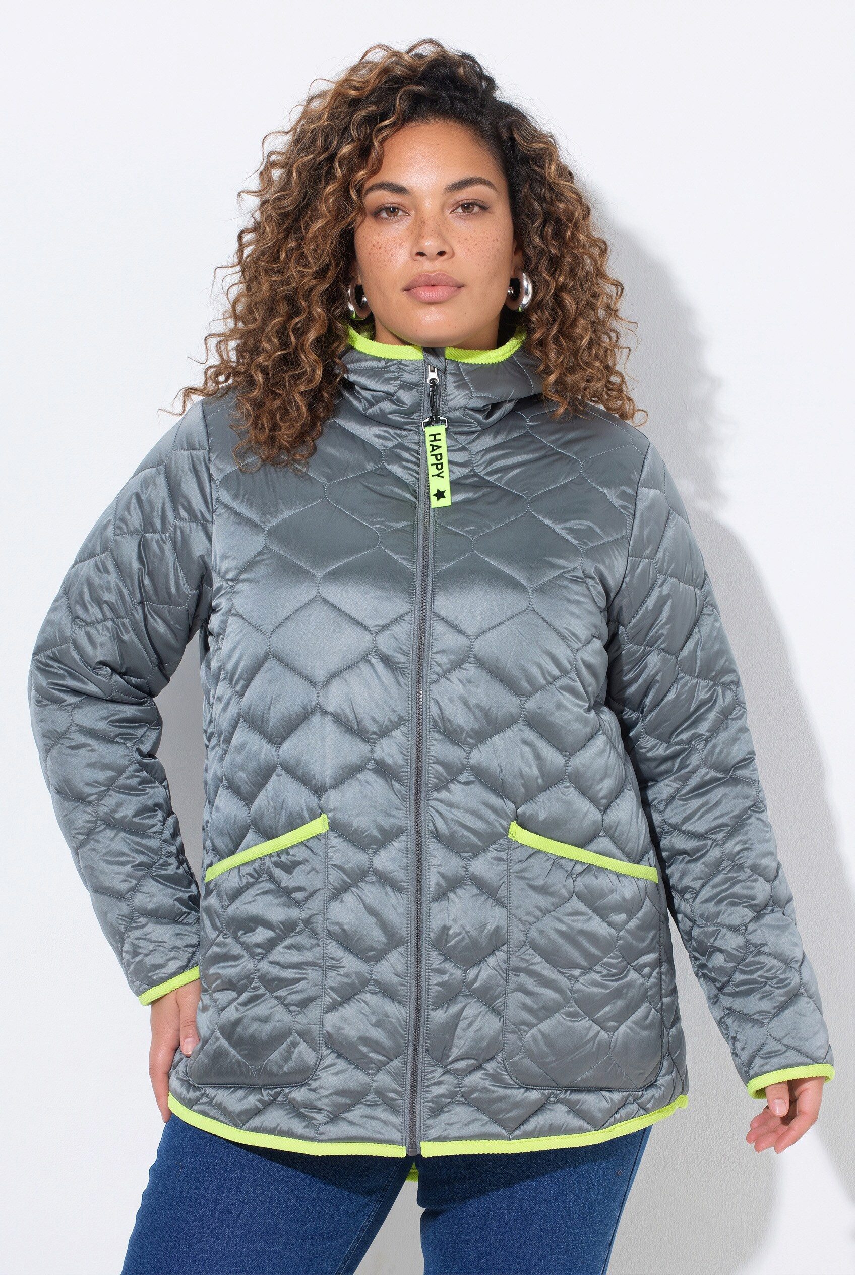 Angel of Style Steppjacke Steppjacke Cord-Einfassungen Kapuze – Bild 2 von 5
