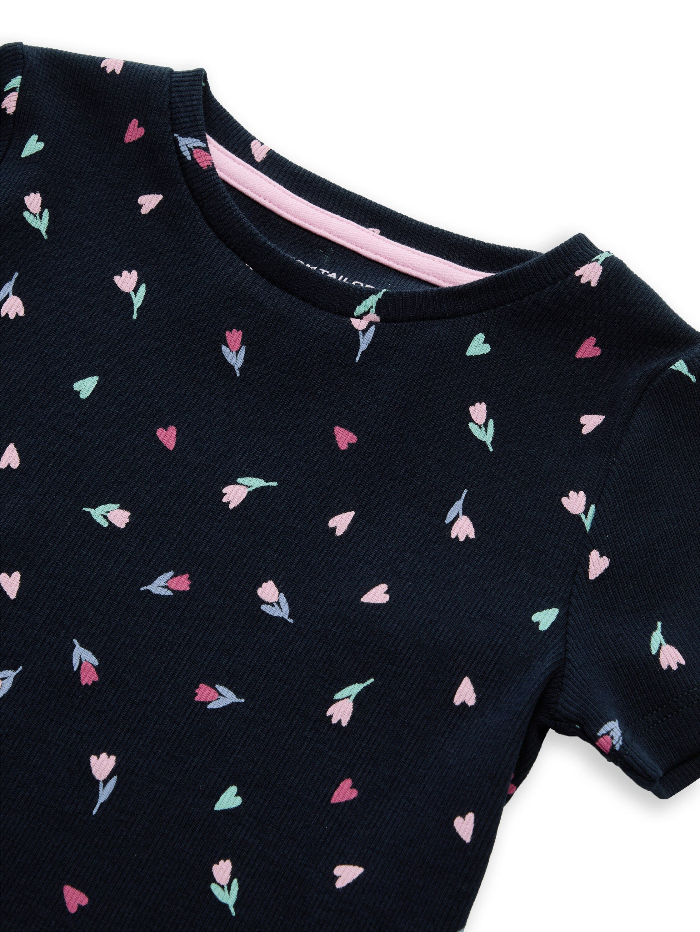 TOM TAILOR Kurzarmshirt mit Tulpen/Blumen-Print – Bild 3 von 4