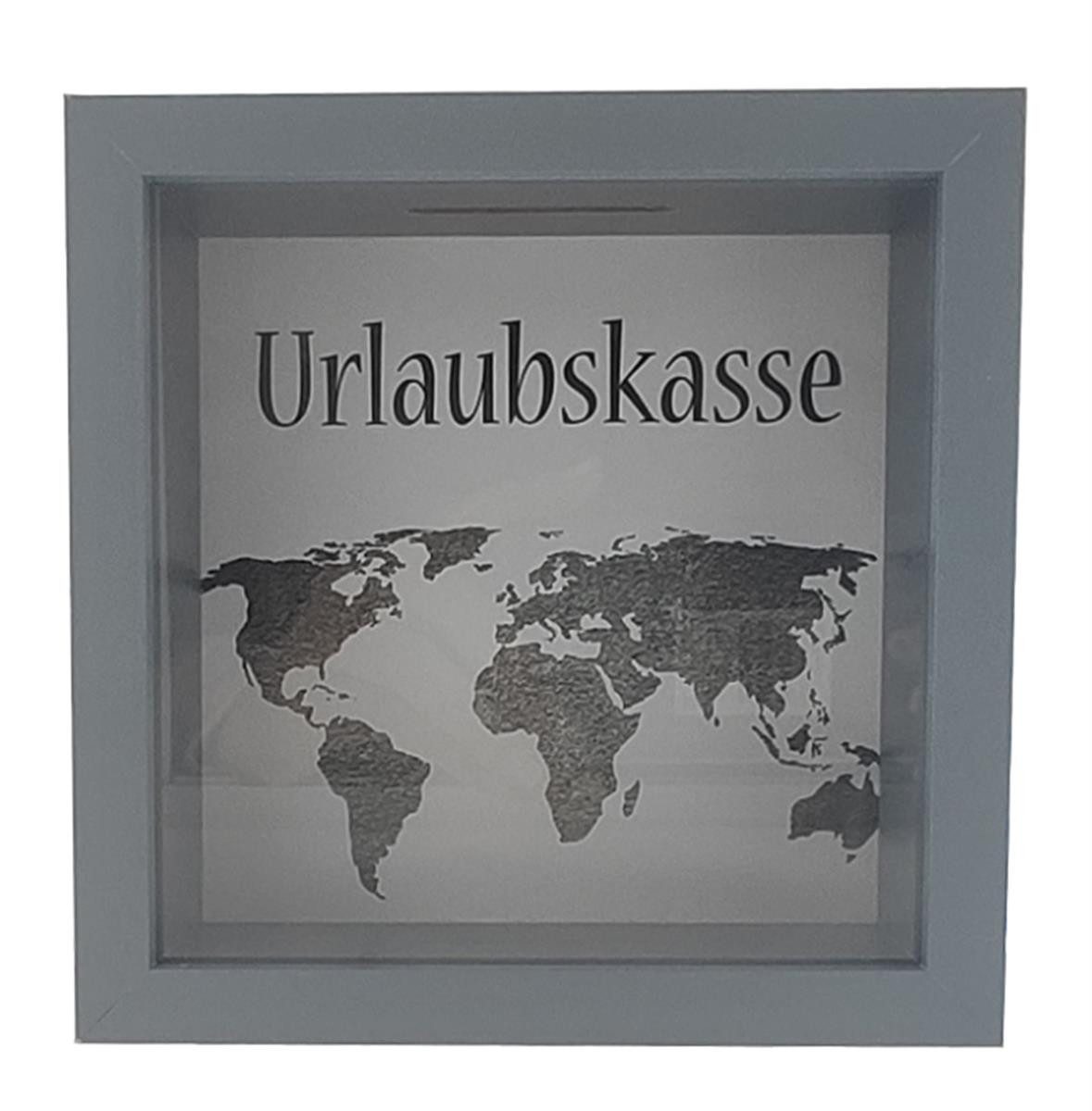 Spardose Urlaubskasse Spardose Sparbüchse Geldkasse grau 1 Stück