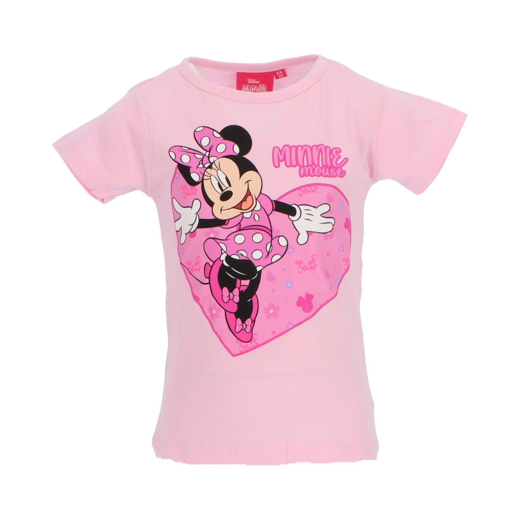 T-Shirt Disney Minnie Mouse Kinder T-Shirt mit Aufdruck aus Baumwolle kurzarm