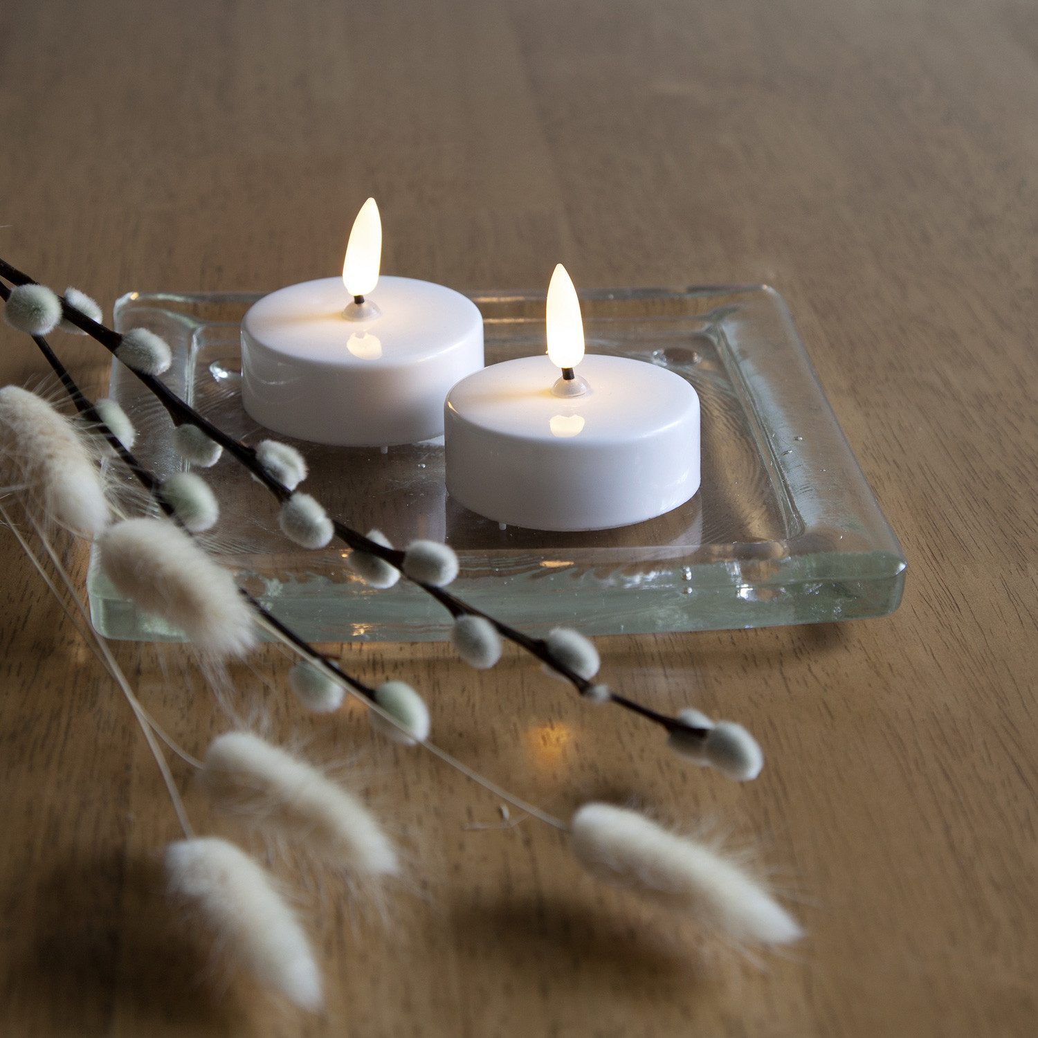 MARELIDA LED-Teelicht LED Maxi Teelichter flackernde 3D Flamme Timer D: 5,8cm 2er Set, LED Classic, warmweiß (2100K bis 3000K)